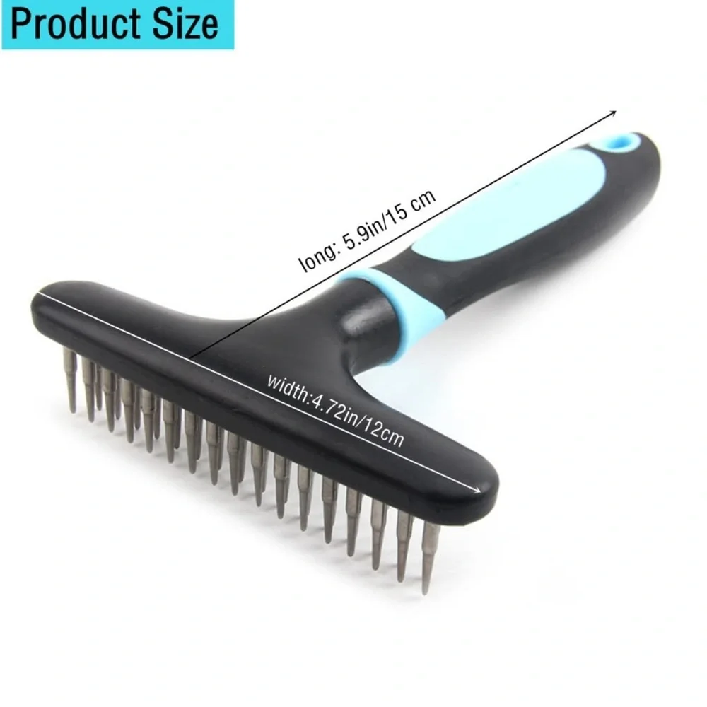 Black‎ and Blue Pet Undercoat Rake new blue.